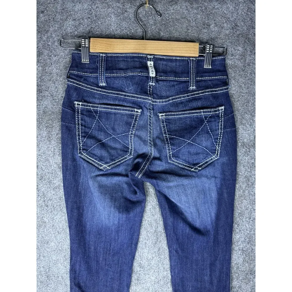 ARIAT Real Denim - Women's Jeans - Mid Rise Skinny Blue - Size 25R - Picture 13 of 14